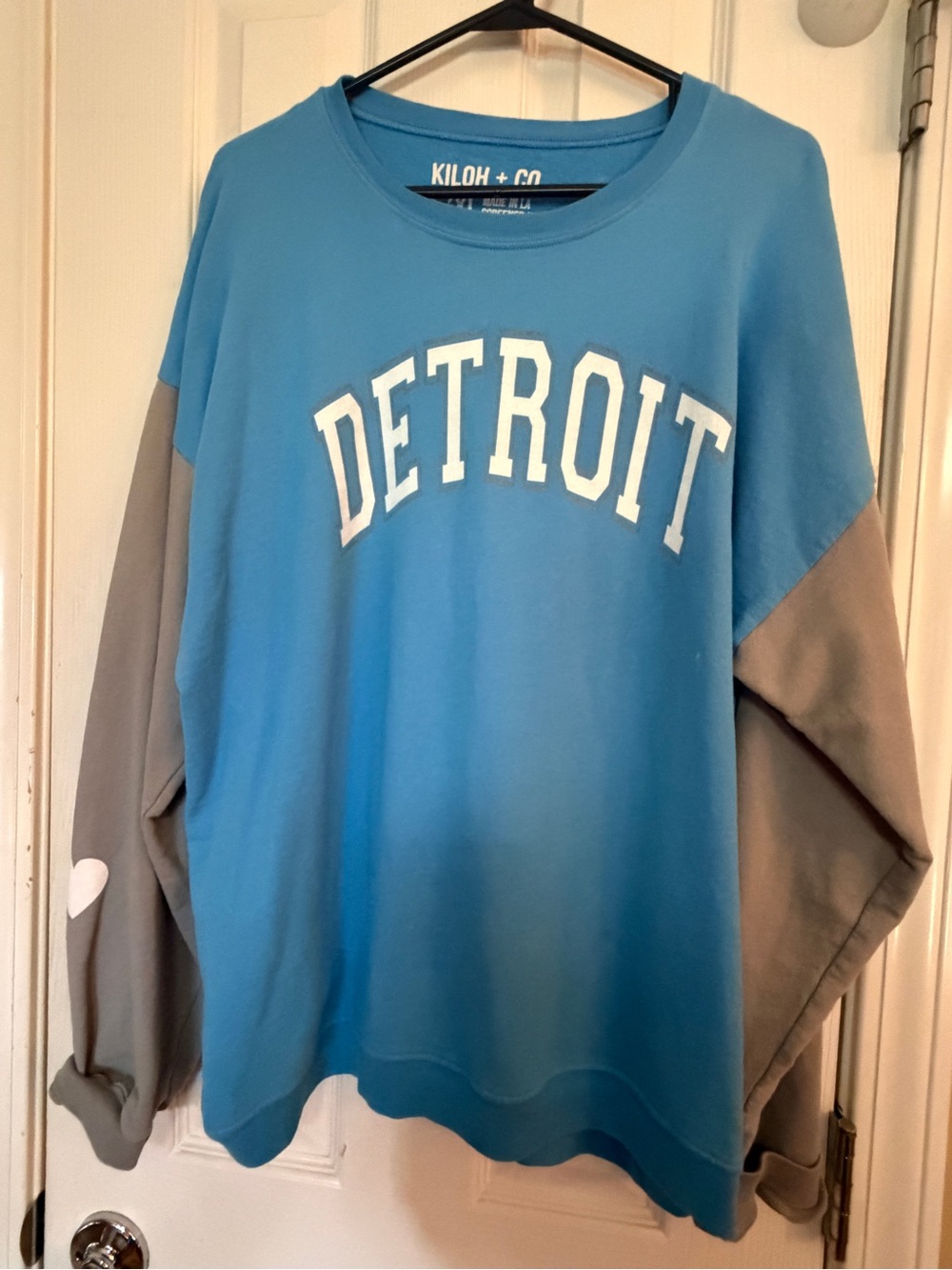 Kiloh + Co. Bright Blue Detroit sweatshirt L/XL